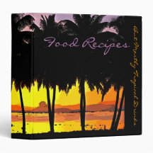 Tropical Food and Drink 3 Ring Binder