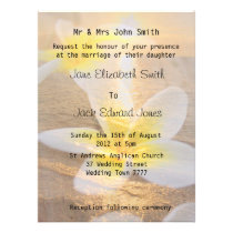 Tropical Frangipani Beach Wedding  Invitations invitations