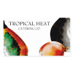 tropical fruit papaya chef catering business cards business cards