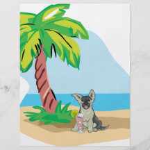 tropical german shepherd personalized flyer