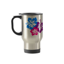 Tropical Hibiscus Flowers in Bright Colours Mugs