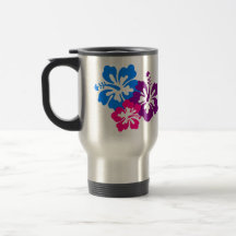 Tropical Hibiscus Flowers in Bright Colours Mugs
