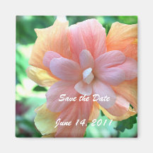 Tropical Hibiscus "Save the Date" Magnet