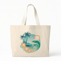 Tropical Island Canvas Bags
