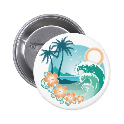 Tropical Island Pin