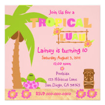 Tropical Luau Invitation