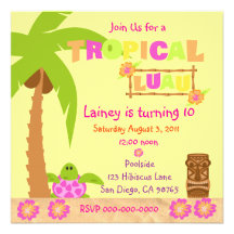 Tropical Luau Invitation
