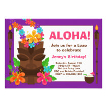 Tropical Luau Party Invitation invitations