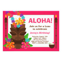 Tropical Luau Party Invitation invitations