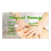 Tropical Massage Business Card Templates