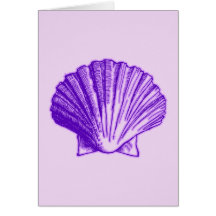 Tropical Moonlight Purple Shell Cards