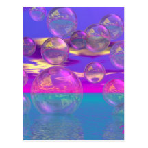 Tropical Morning – Magenta and Turquoise Paradise Post Cards
