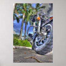 Tropical Motorcycle Poster