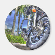 Tropical Motorcycle Refrigerator Magnets