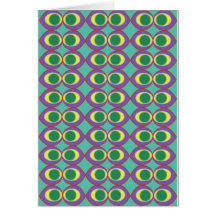 Tropical Neon fish eye Cartao