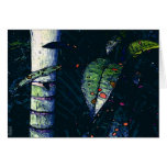 Tropical night greeting card