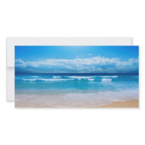 Tropical Ocean View Customized Photo Card