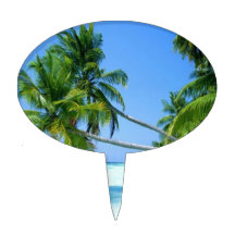Tropical Palm Beach! Cake Topper