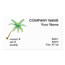 tropical palm business card template