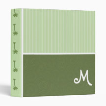 Tropical Palm Tree Pattern Vinyl Binder