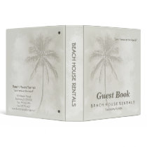 Tropical Palms Guest Book Beach Binder