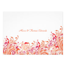 Tropical Paradise Personalized Thank You Card Custom Announcement
