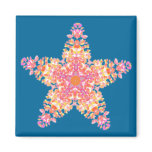 Tropical pink sea star, magnet