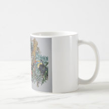 Tropical Rainforest Wildlife Collage Coffee Mugs
