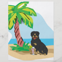tropical rottweiler personalized flyer