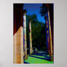 Tropical Ruins Corinthian Columns XIb Print
