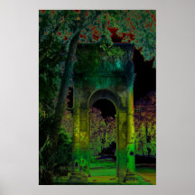 Tropical Ruins Corinthian Columns XV Poster