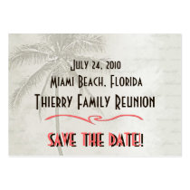 Tropical Save the Date Business Card