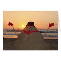 Tropical Snowman Cards