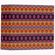 Tropical Stripes 3-ring Binder