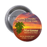 Tropical Sunset Cruise Name Badge buttons