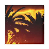Tropical Sunset Fridge Magnet