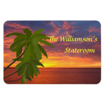 Tropical Sunset Personalzied Door Marker Rectangular Magnet