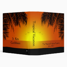 Tropical Sunset Sunrise Beach Photo Album Binders