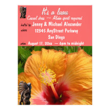 Tropical Tiki Luau Party Invitation