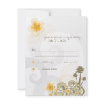 Tropical Waves Yellow Hibiscus RSVP Response Card