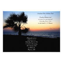 Tropical Wedding Announcement
