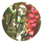 Tropical Wedding Flowers Custom Envelope Seals Sticker