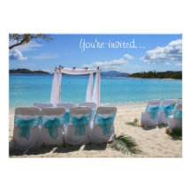 Tropical wedding invitation