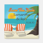 Tropical Wedding Save The Date Magnet