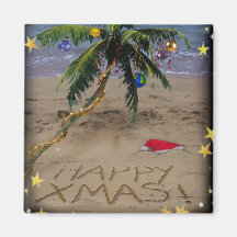 Tropical X-mas Refrigerator Magnets