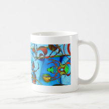 TropicalDog Blue Mug