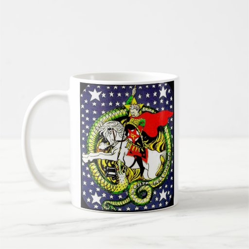 Trotsky slaying the reactionary dragon mug