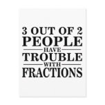 Trouble With Fractions postcards