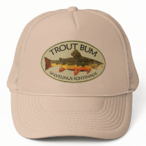 Trout Bum Fishing Trucker Hat