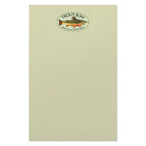 Trout Bum Fishing Customized Stationery